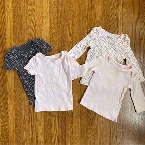 set of 4 cotton:on baby rib knit tops
